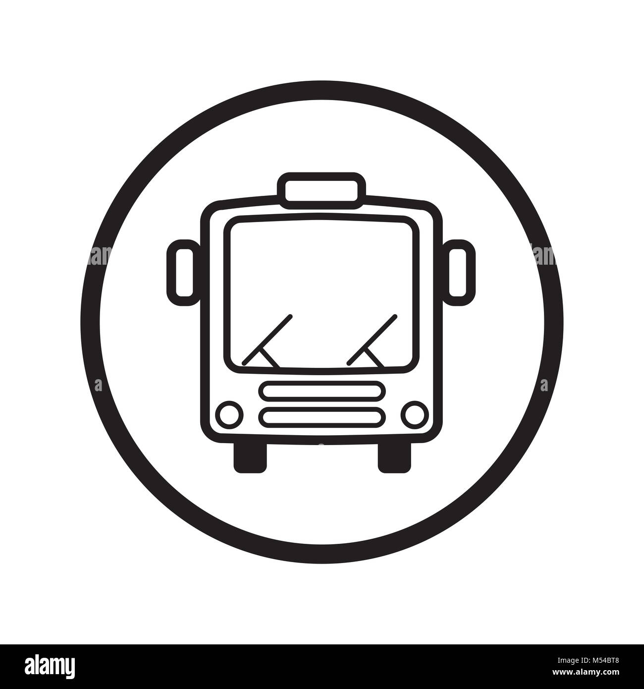 Bus lineare icona - vettore design iconico Foto Stock