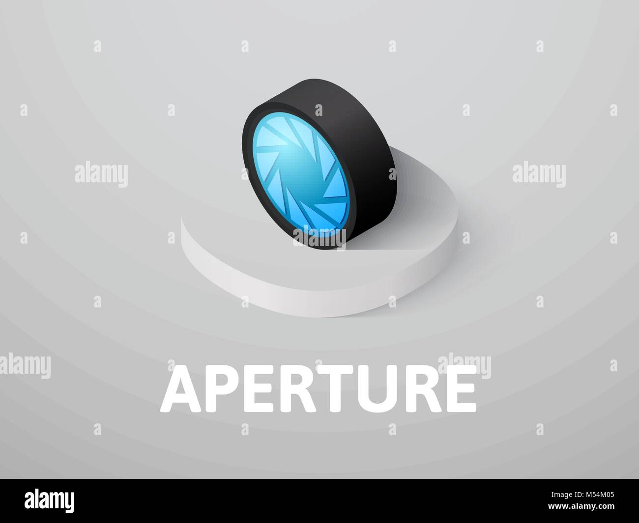 Apertura icona isometrica, isolata su uno sfondo colorato Illustrazione Vettoriale