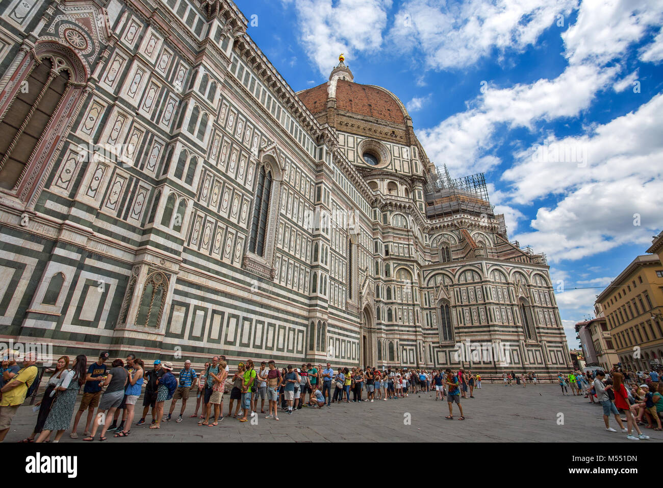 Firenze (Firenze), 28 luglio 2017 - Chiesa di Santa Maria dei Fiori la cupola del Duomo di Firenze (Firenze), , Toscana, Italia. Foto Stock