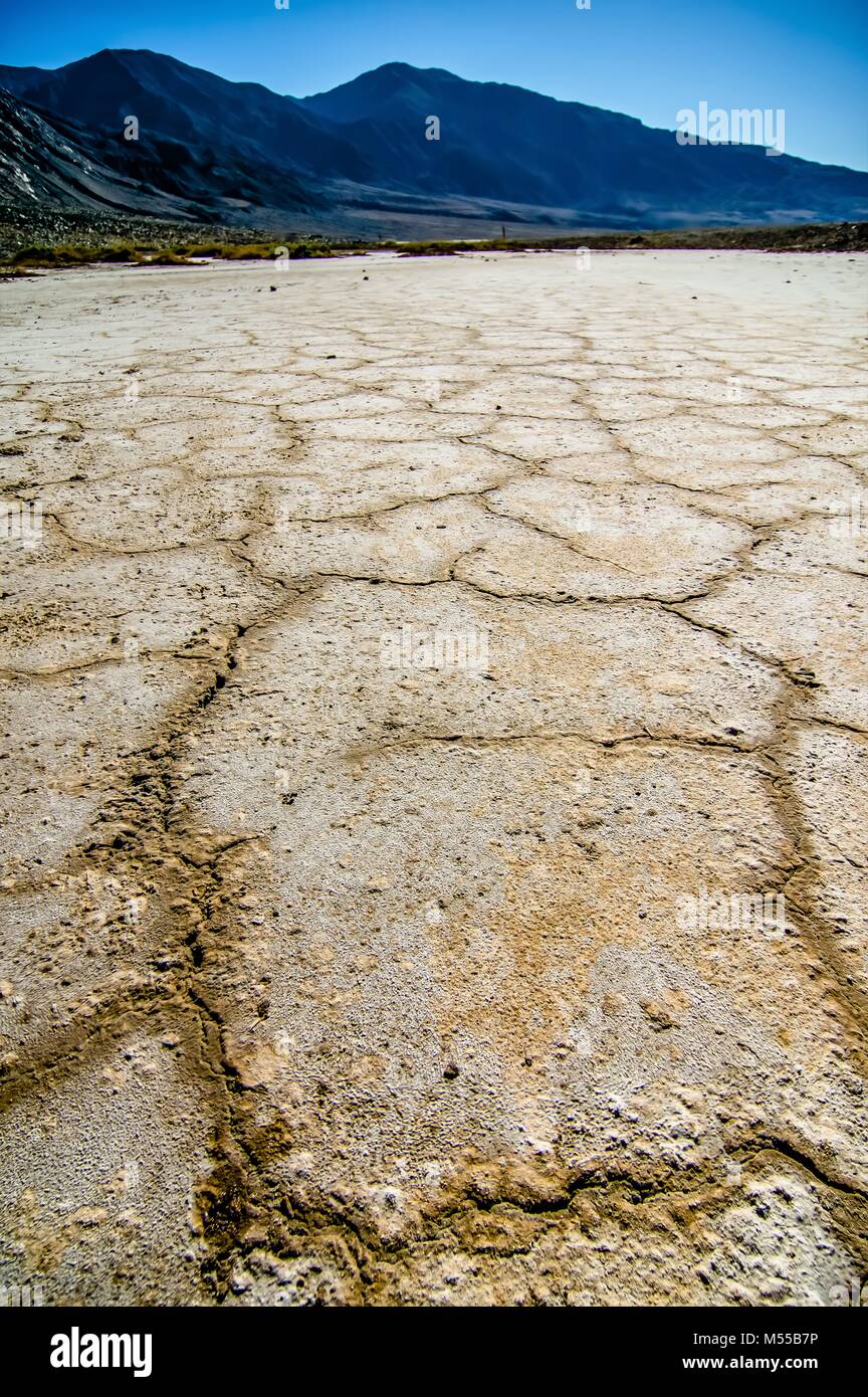 Bacino Badwater Death Valley formazioni di sale Foto Stock