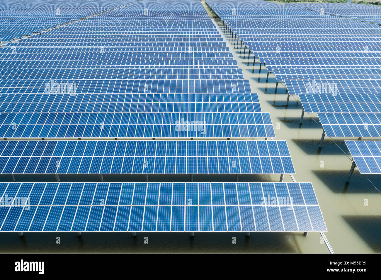 Centrale solare Foto Stock