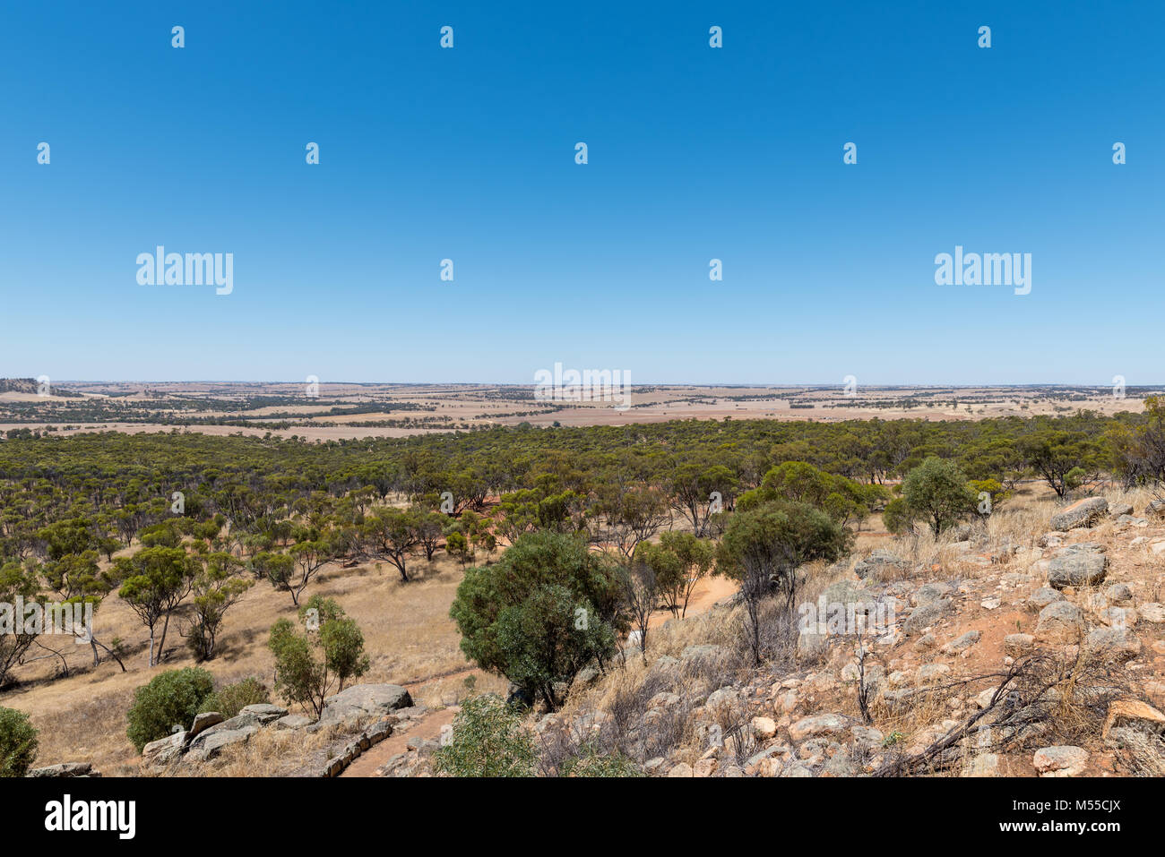 YORK, Australia, WA / Western Australia - 2018 gennaio 06, città di York, la più antica città terrestre . Mt Bakewell & Mt marrone . (Foto di Ulrich Roth/www.Ulrico Foto Stock