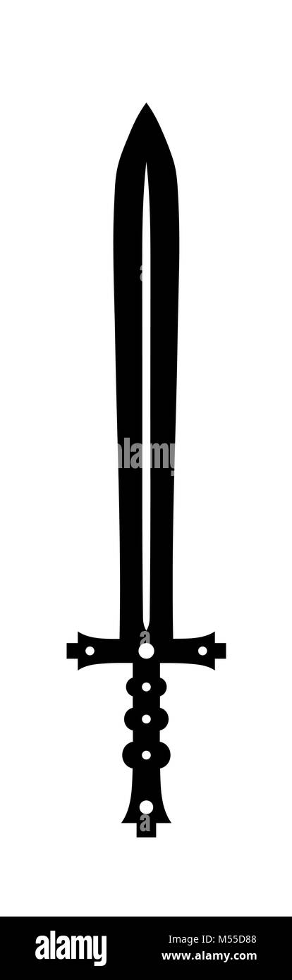 Spada medievale Foto Stock
