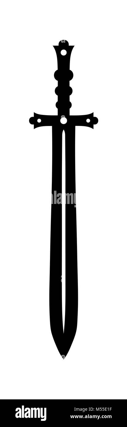 Spada medievale Foto Stock