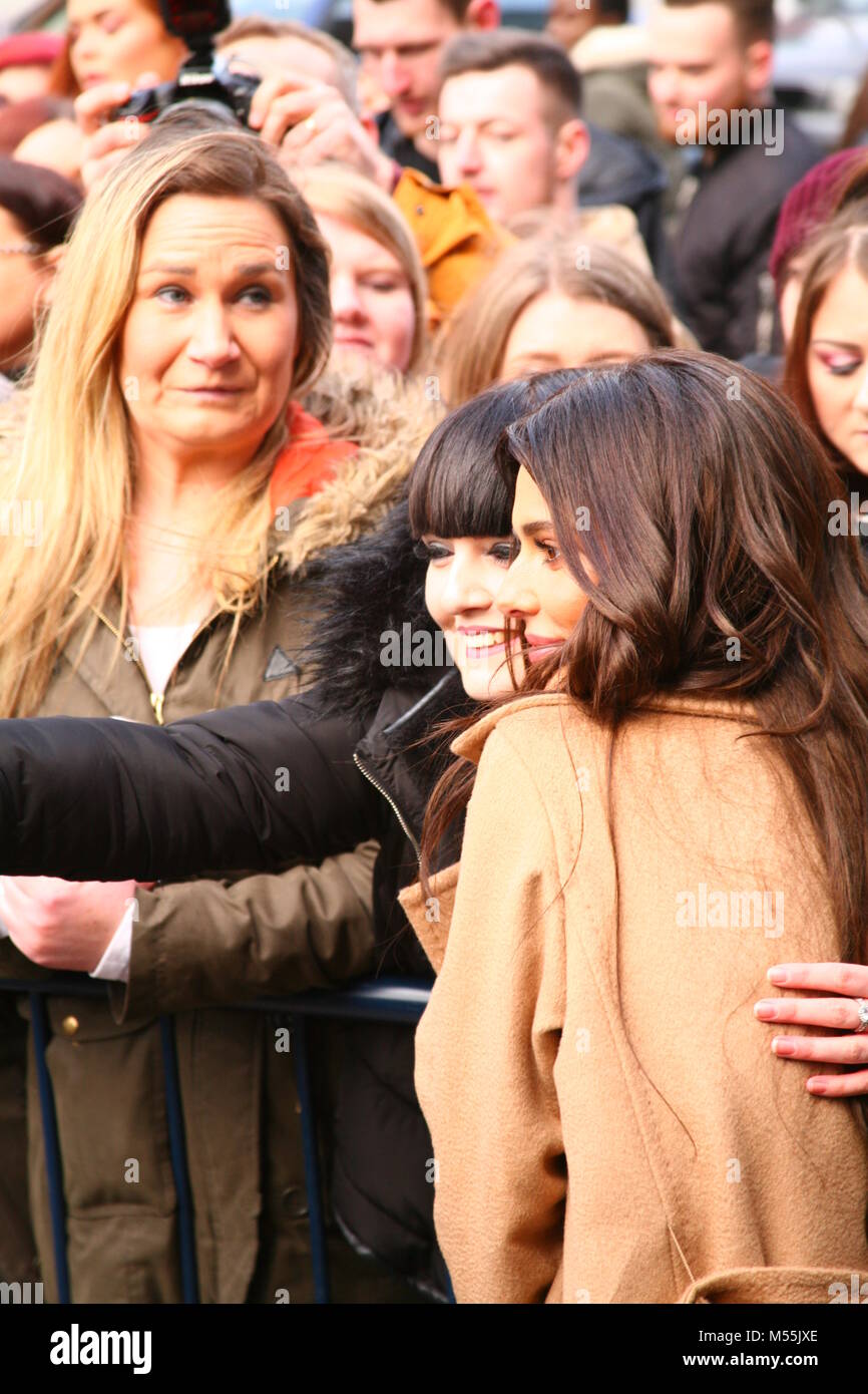 Newcastle upon Tyne, Regno Unito. 20th Febbraio, 2018. Pop Star Cheryl (Cheryl-Fernandez-Versini) apertura del Prince's Trust e Cheryl's Trust Center. Newcastle upon Tyne, Regno Unito, febbraio 20th 2018, credito: RUGIADA / Alamy Live News Foto Stock