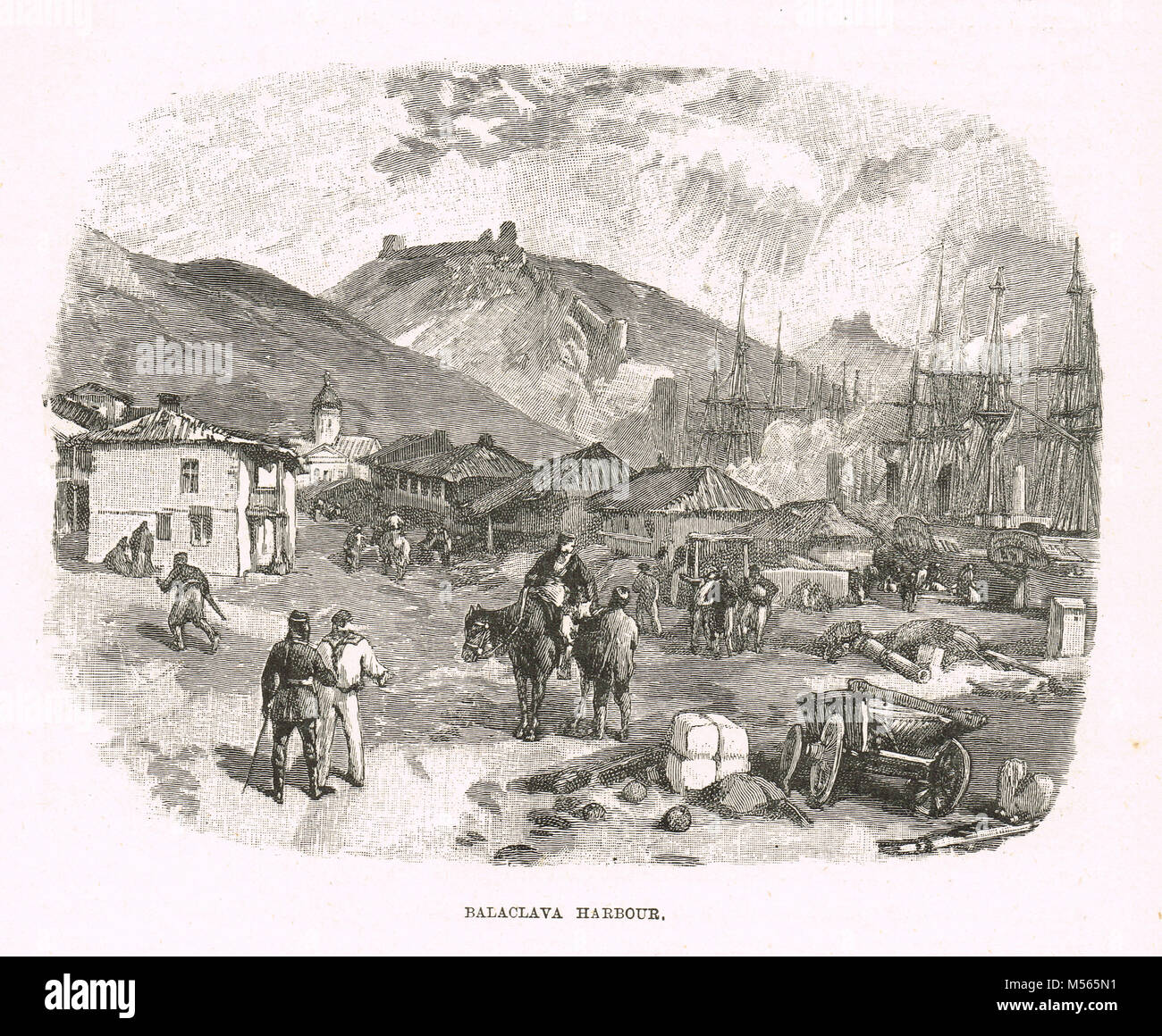 Balaclava Harbour, 1854, la guerra in Crimea Foto Stock