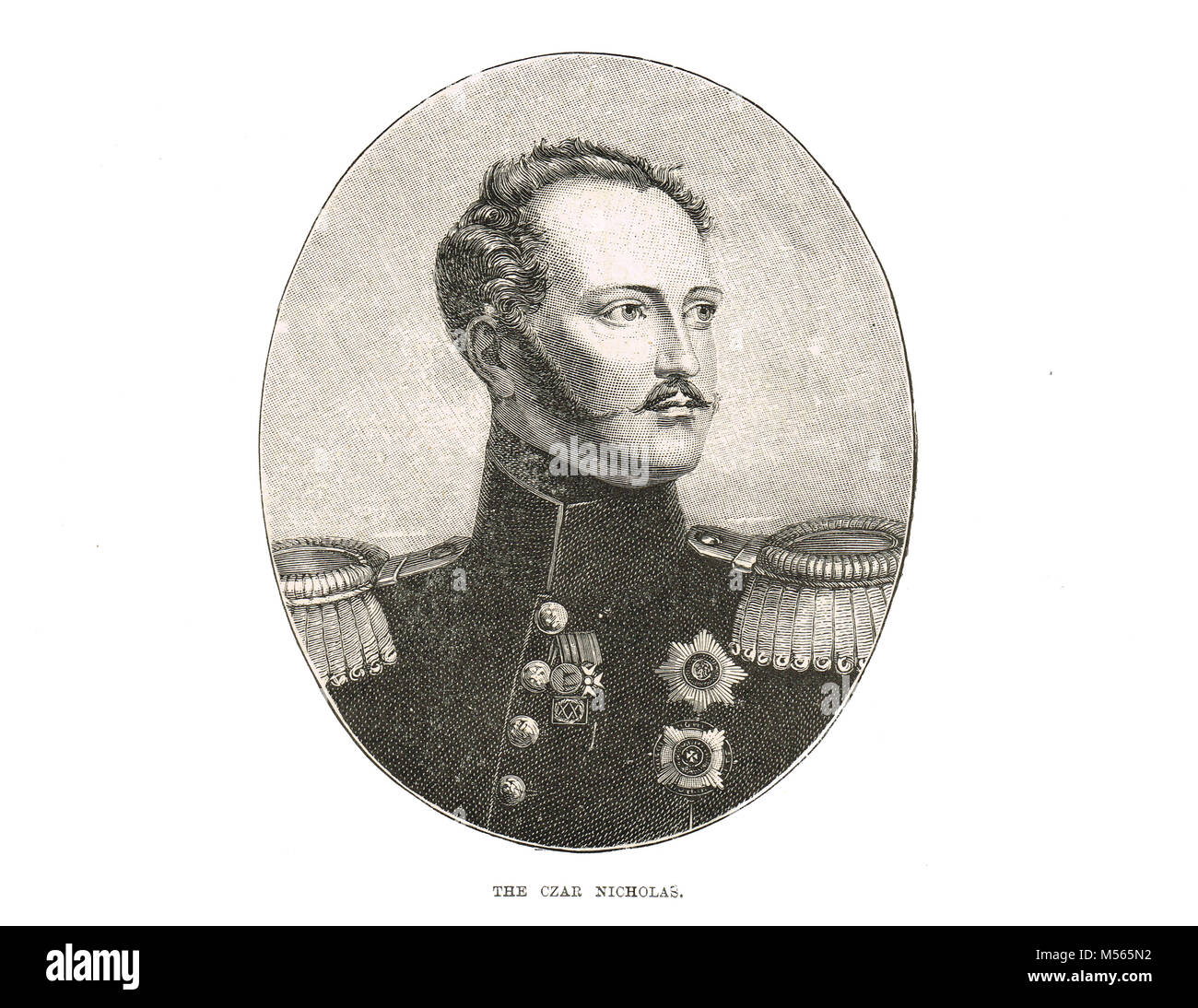 Lo Zar Nicola I di Russia, 1796-1855, l'imperatore di Russia, regnò 1825-1855, re di Polonia e Granduca di Finlandia Foto Stock