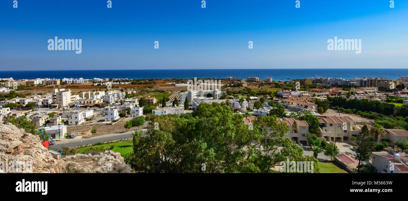 La città di Cipro dalla altezza Foto Stock