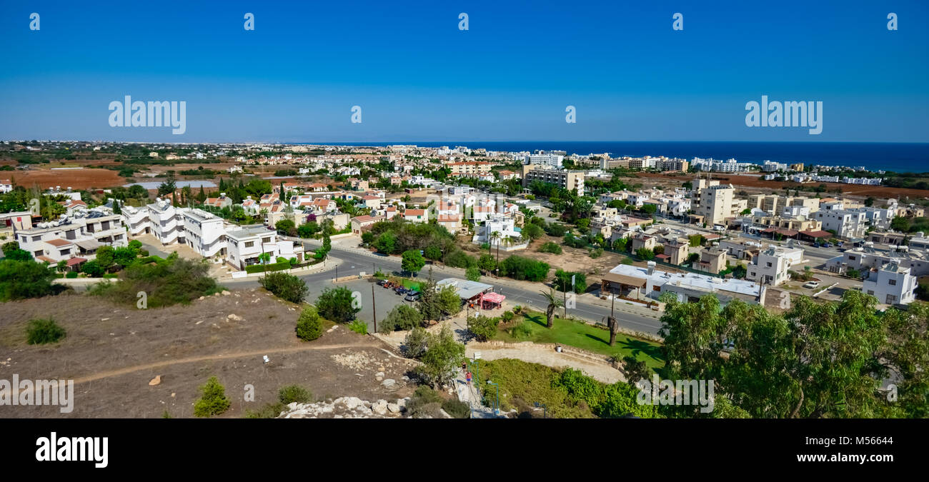 La città di Cipro dalla altezza Foto Stock