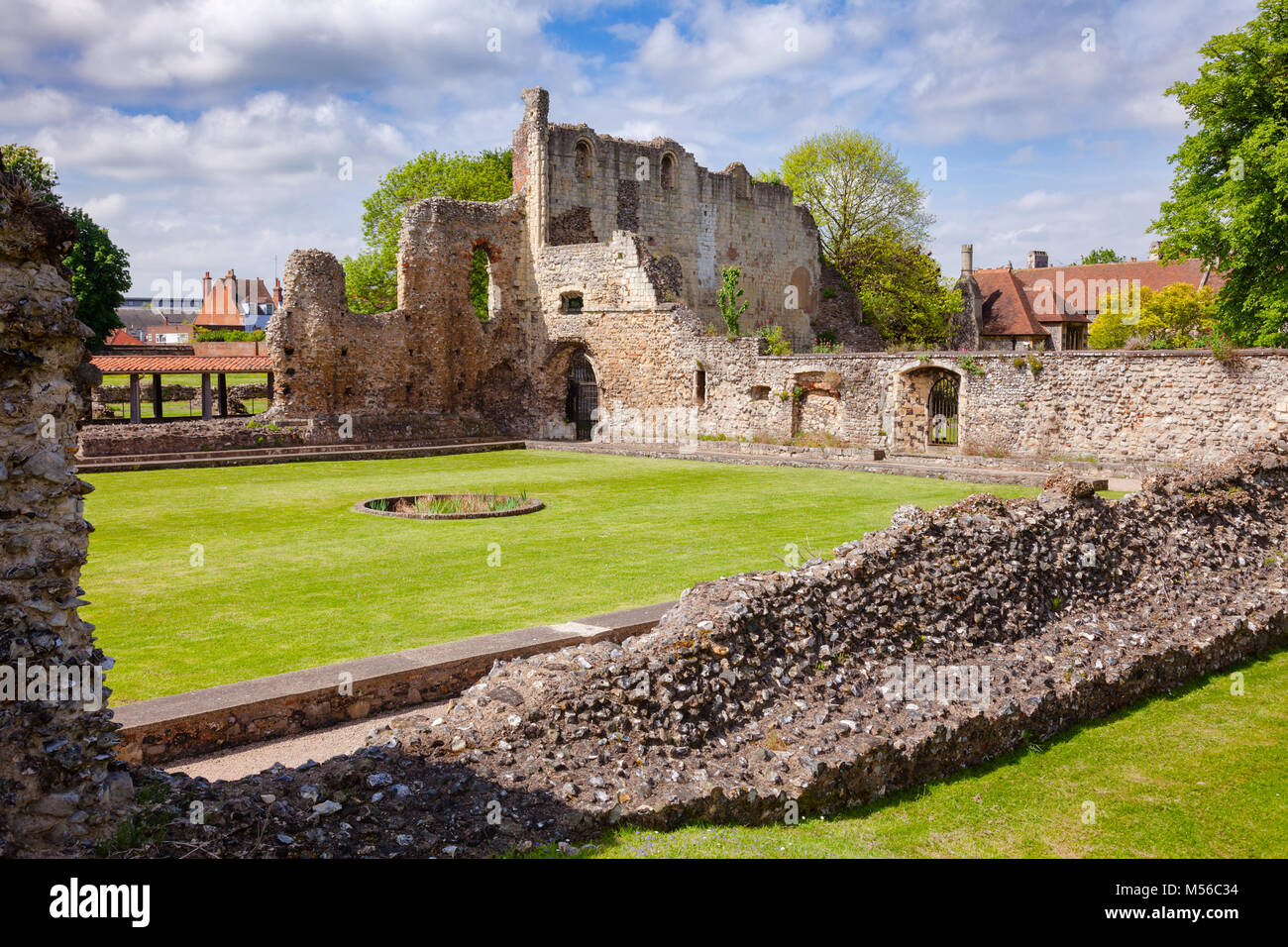 Rovinato St Augustine's Abbey, il più antico monastero benedettino in Canterbury Kent Inghilterra meridionale, Regno Unito. Patrimonio mondiale dell UNESCO Foto Stock