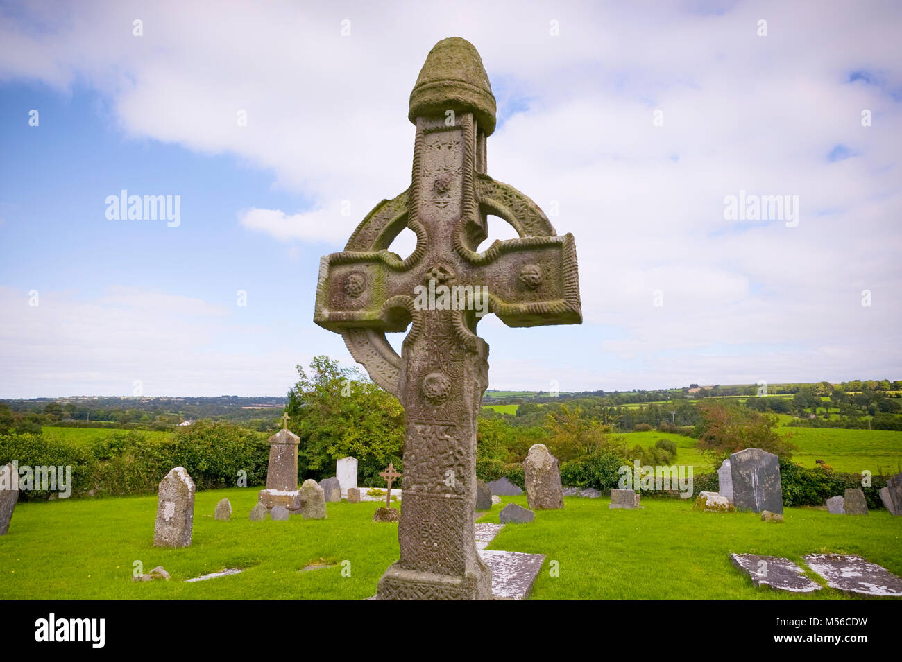 La Croce del Nord. Uno dei due, ottavo secolo alta attraversa, in Ahenny, nella contea di Tipperary, alcuni dei primi esempi di essere trovato in Irlanda. Foto Stock