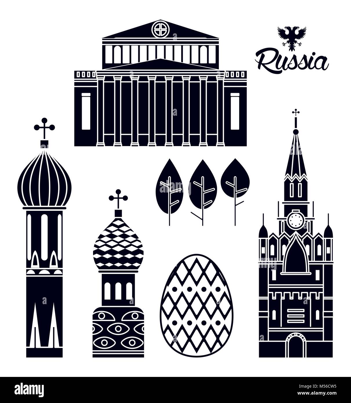 La Russia 2018 turismo design Illustrazione Vettoriale