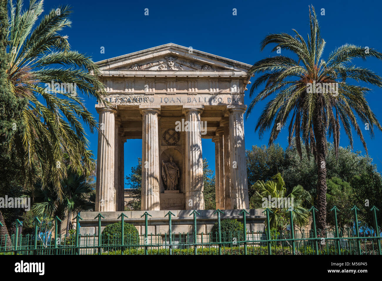 Alexander Ball monumento, La Valletta, Malta, l'Europa. 02/12/2018. Foto Stock