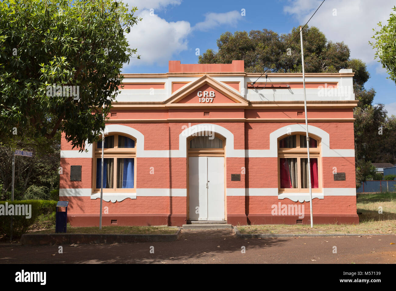 Il vecchio bordo strada uffici presso Greenbushes, regione sud-ovest, Australia occidentale Foto Stock