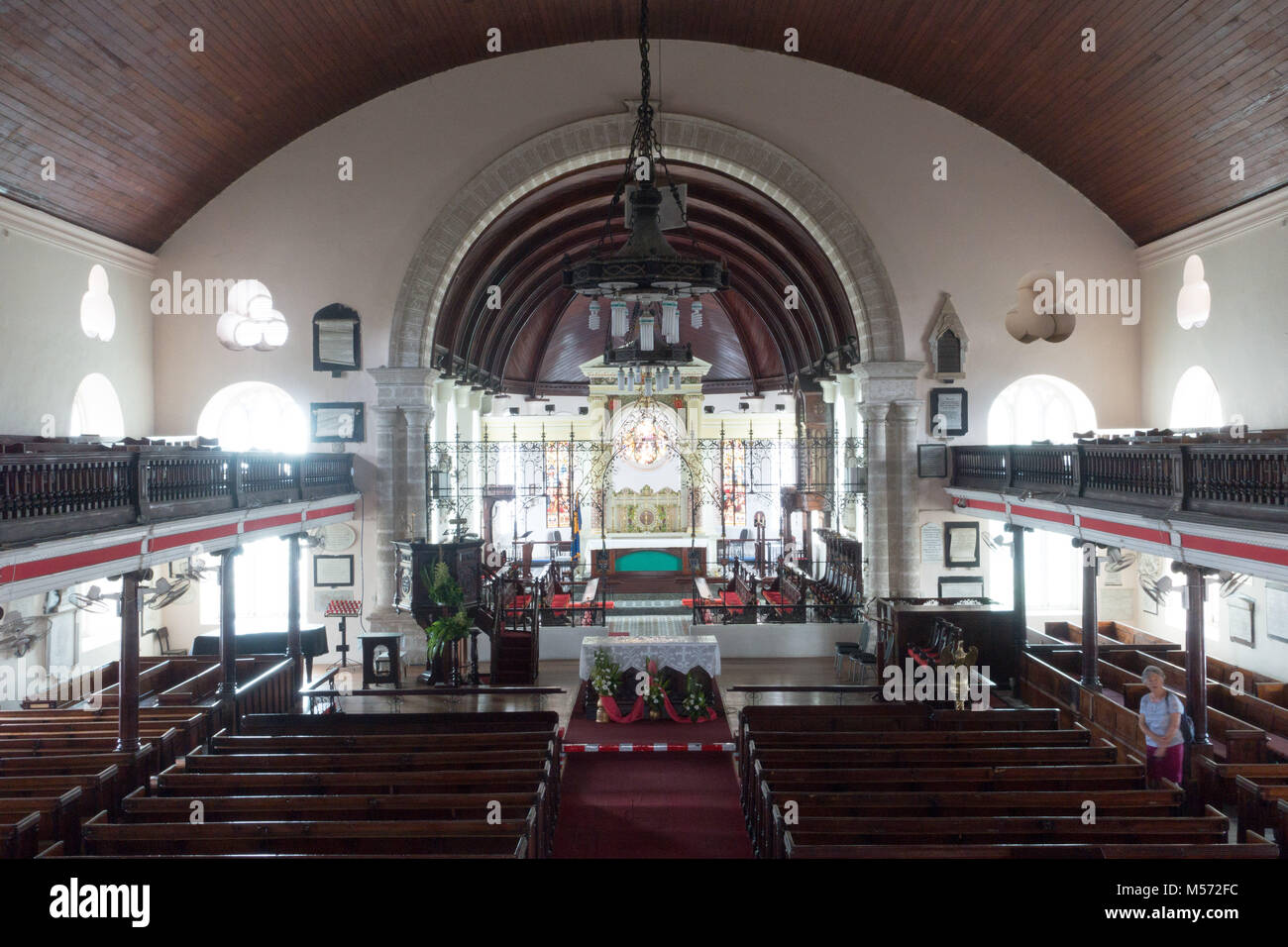 Interno della St Michael's Cathedral, Bridgetown, Barbados Foto Stock