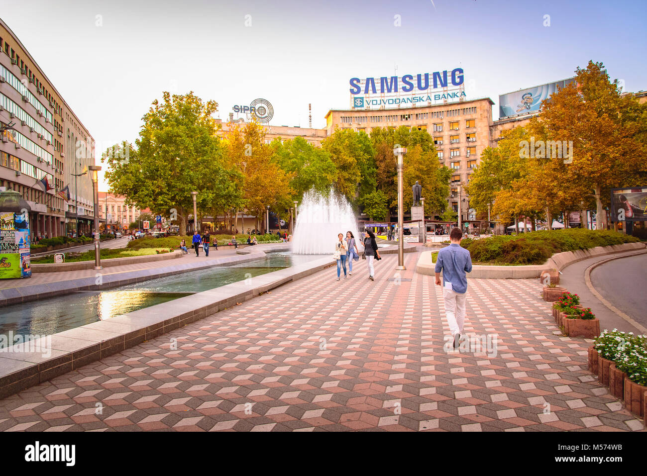 Nikola Pasic square, Belgrade Serbia Foto Stock