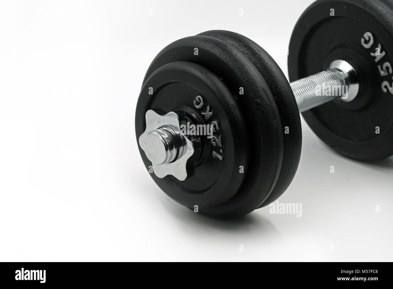 Il manubrio isolato su bianco Foto Stock