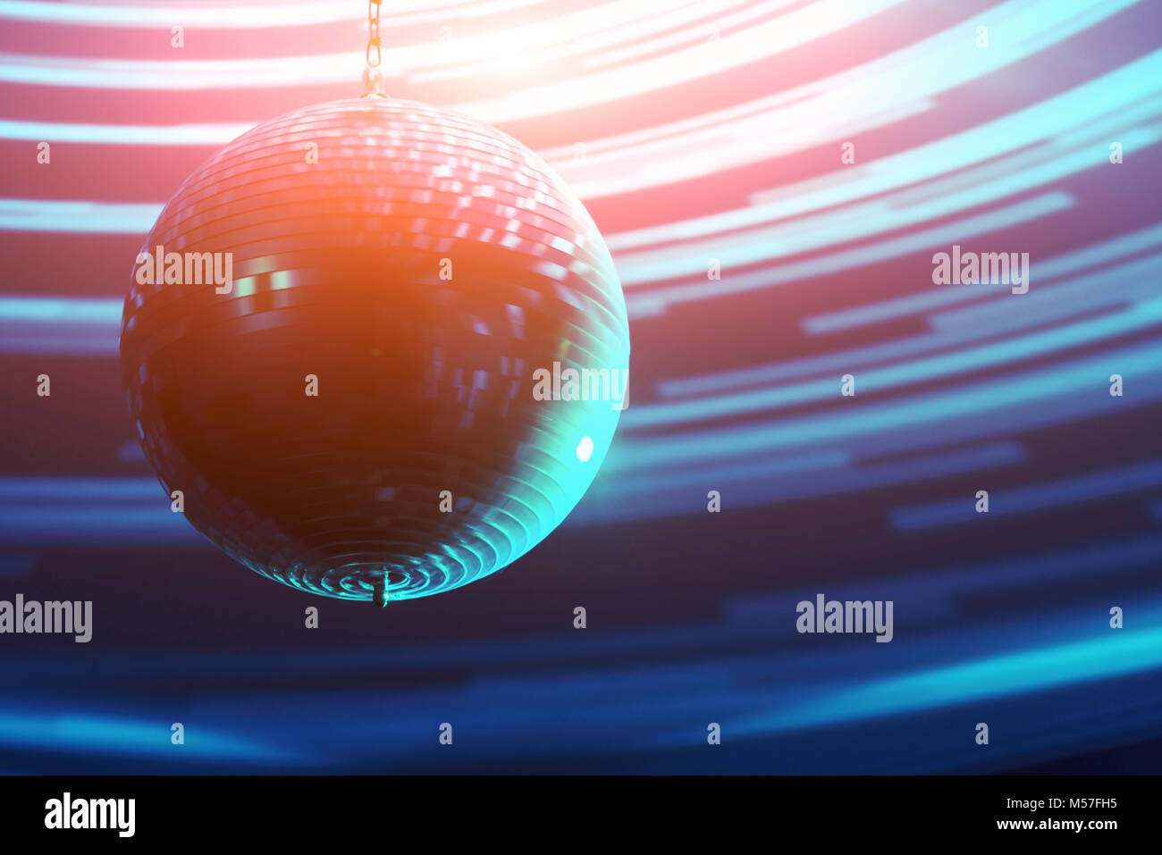 Discoteca sfocata sfondo sferico closeup Foto Stock