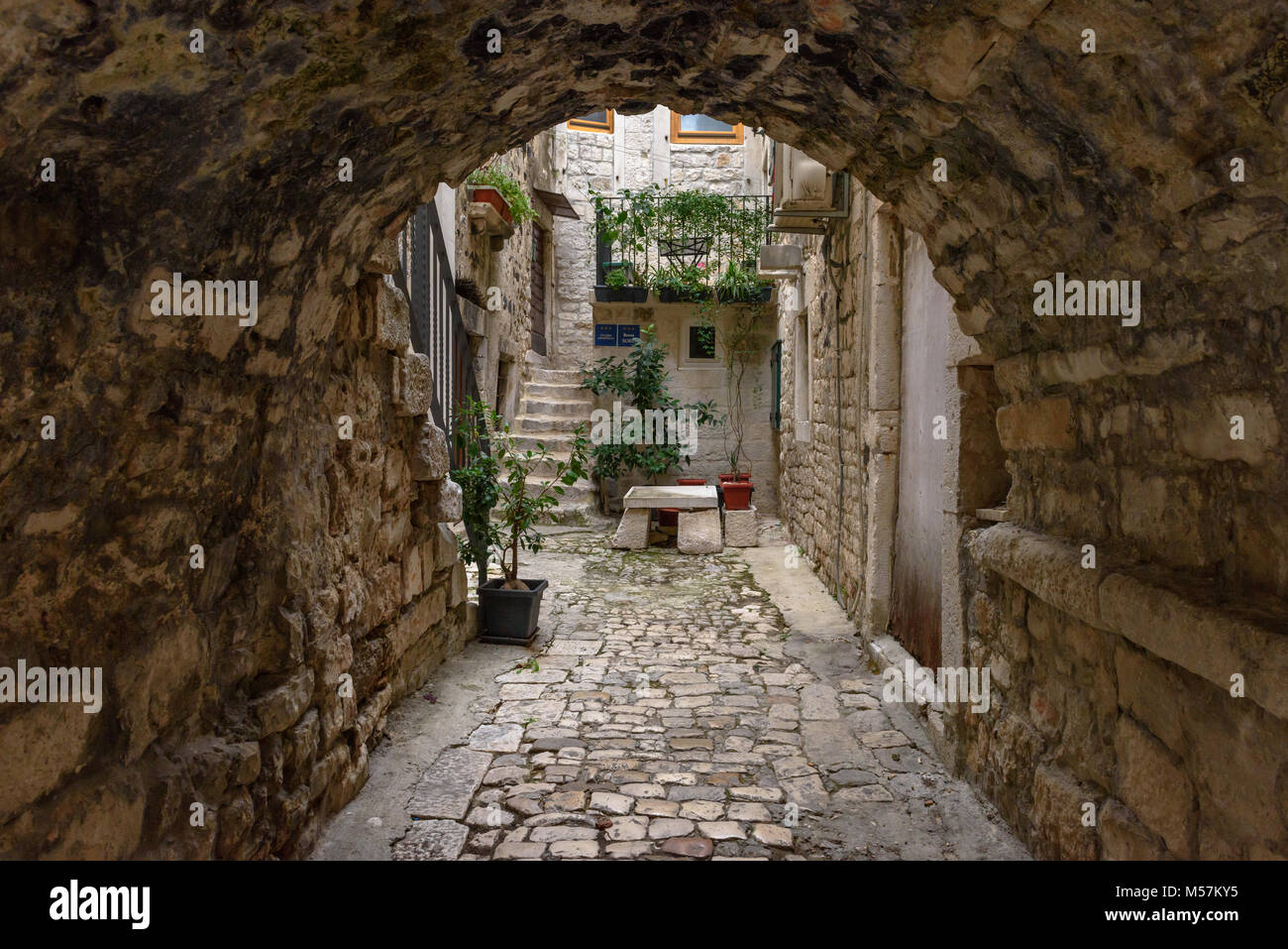 Chiudere arcuato, Trogir, Croazia Foto Stock