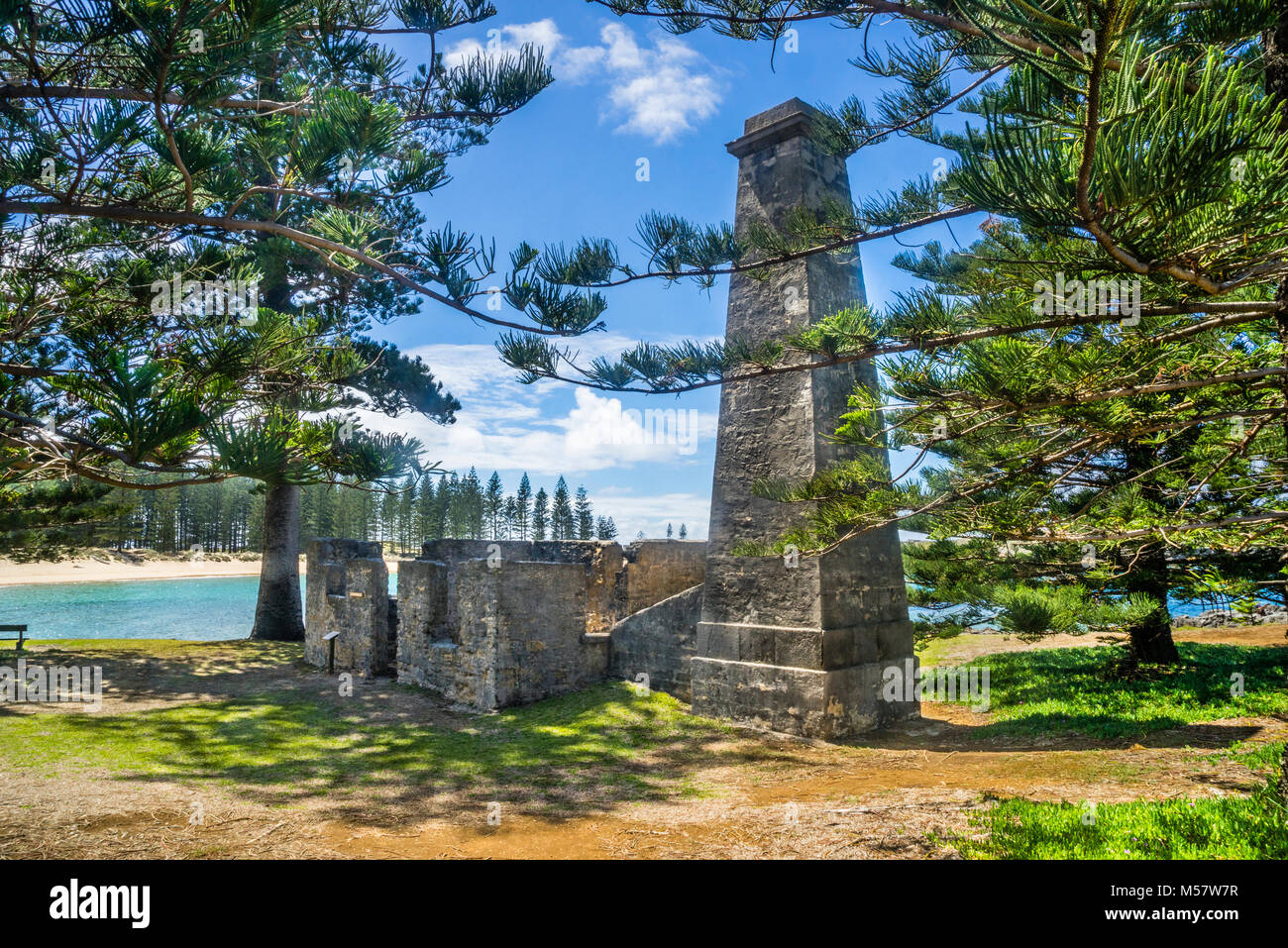 Isola Norfolk, australiano territorio esterno, Kingston, rimane del sale casa dalla penale britannica periodo di insediamento nei primi anni del XIX secolo Foto Stock