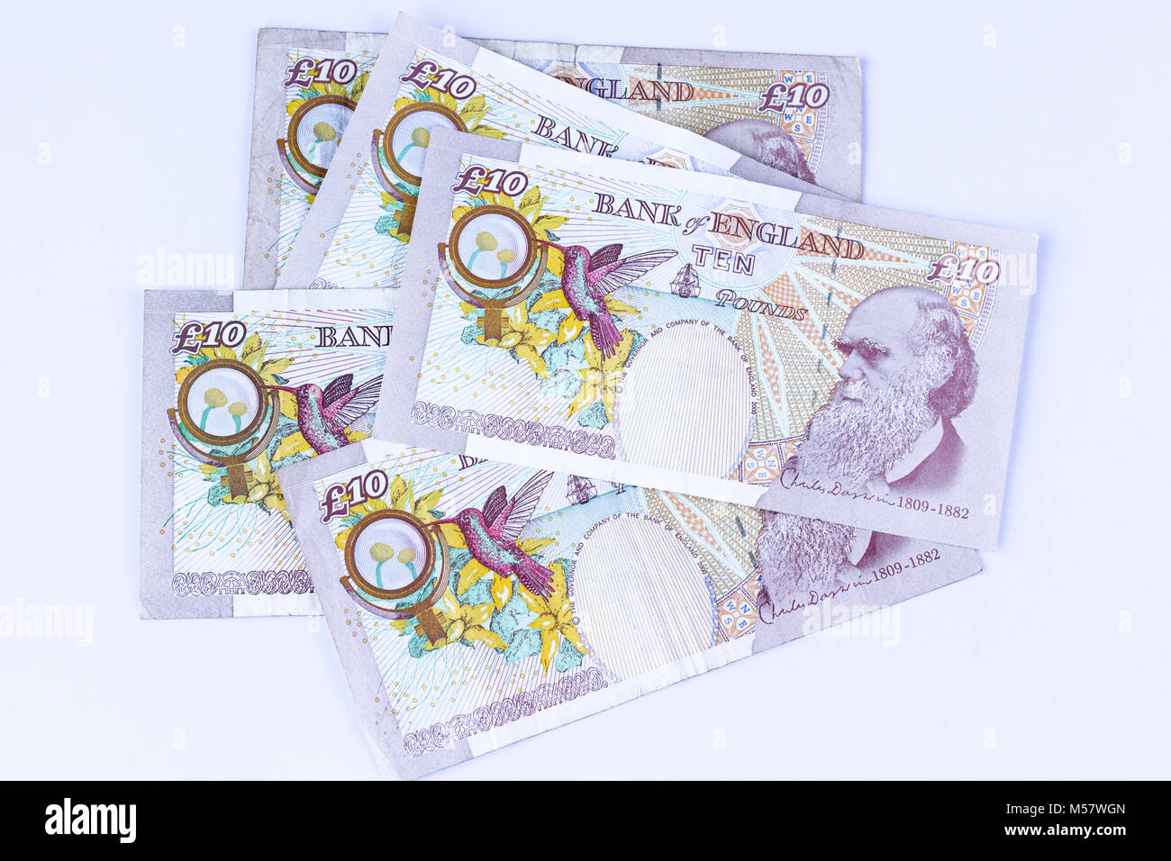 British dieci pound note che vanno al di fuori di circolazione il 1 marzo 2018 Foto Stock