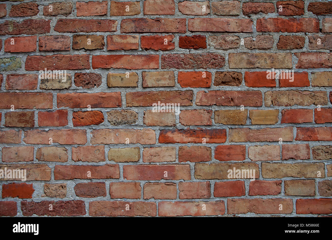 Età di parete di mattoni copia di sfondo spazio. Vista superiore Foto Stock