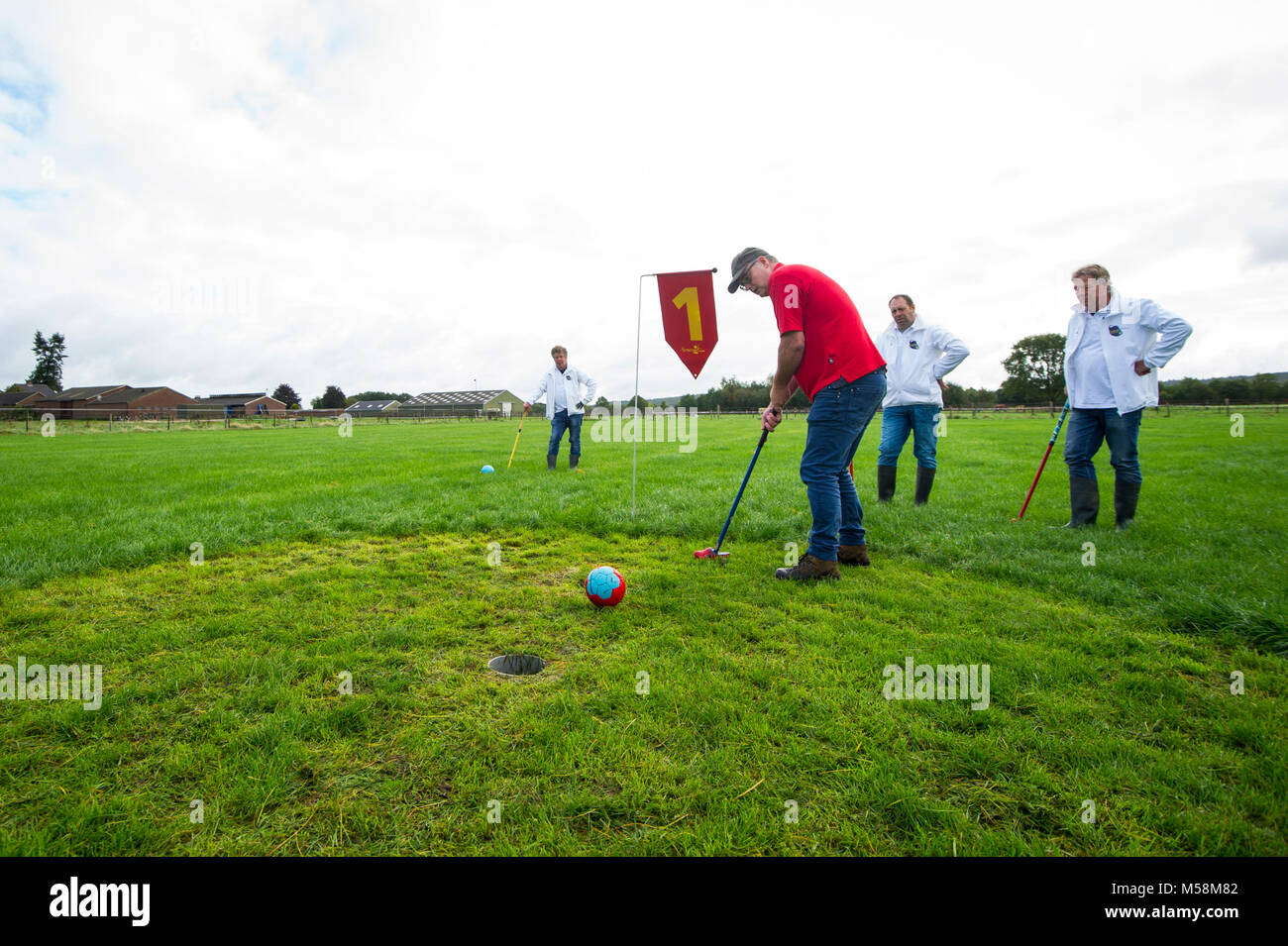 Foto: Gerrit de Heus. Groesbeek. 08-10-2017. Nederlands Kampioenschap (NK) Boerengolf. Foto Stock