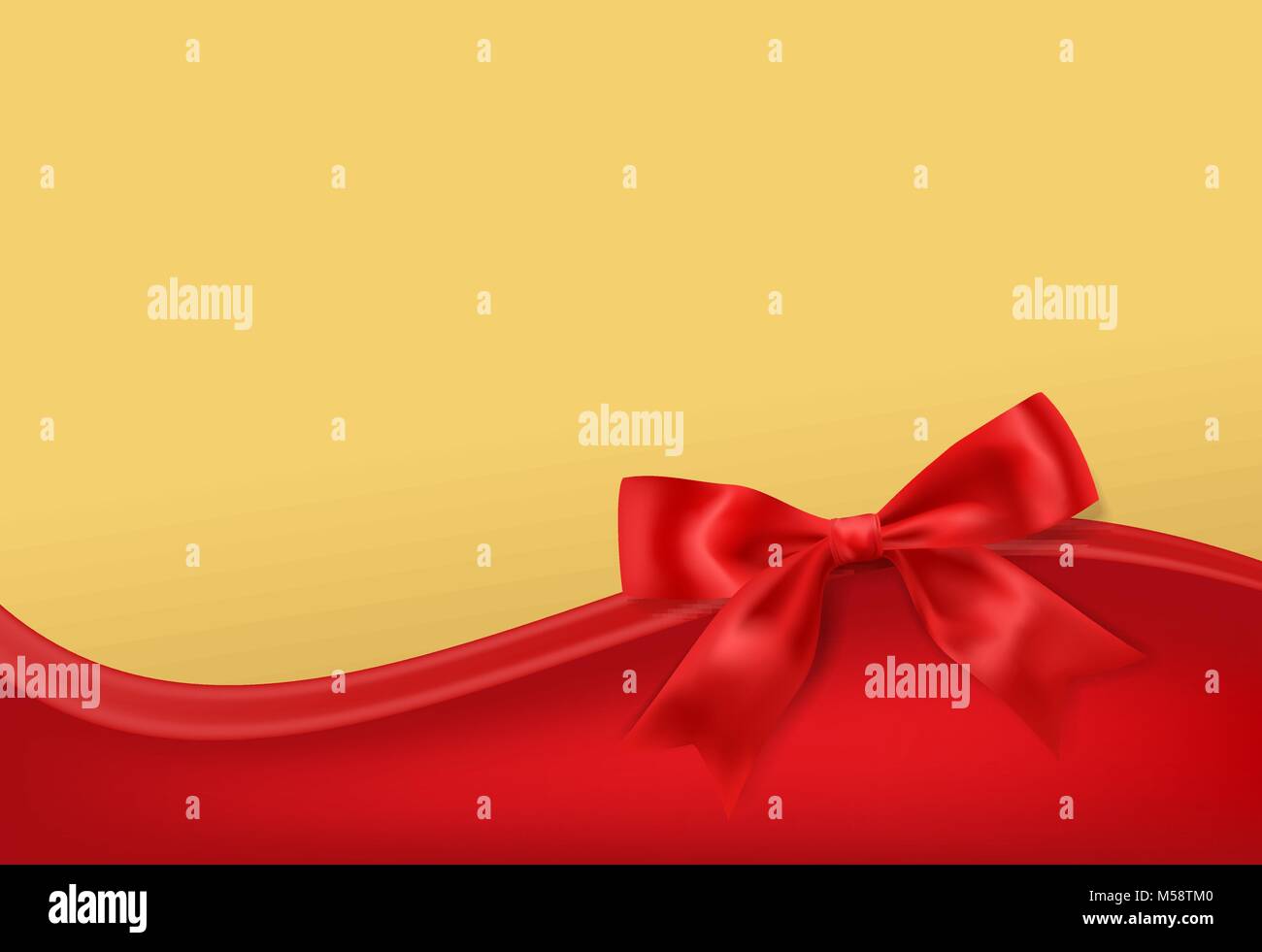 Golden stary sfondo rosso con decorazione di prua Illustrazione Vettoriale