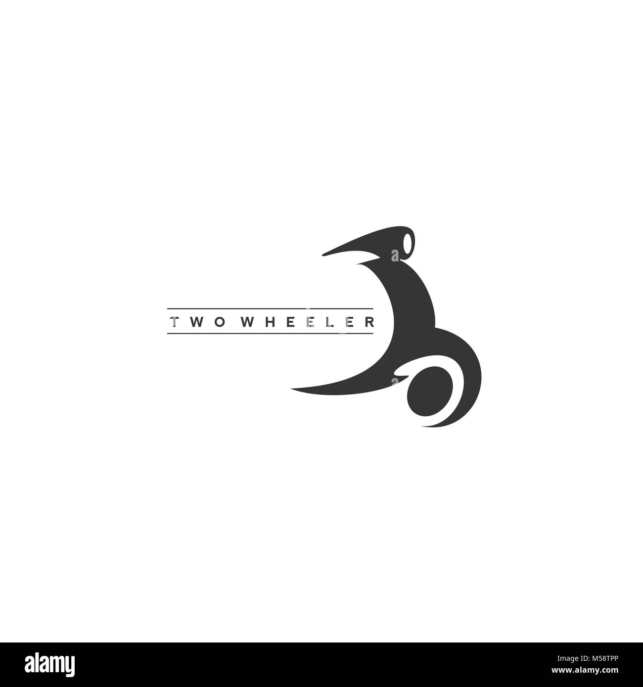 Due ruote con retro bianco di massa. Illustrazione Vettoriale