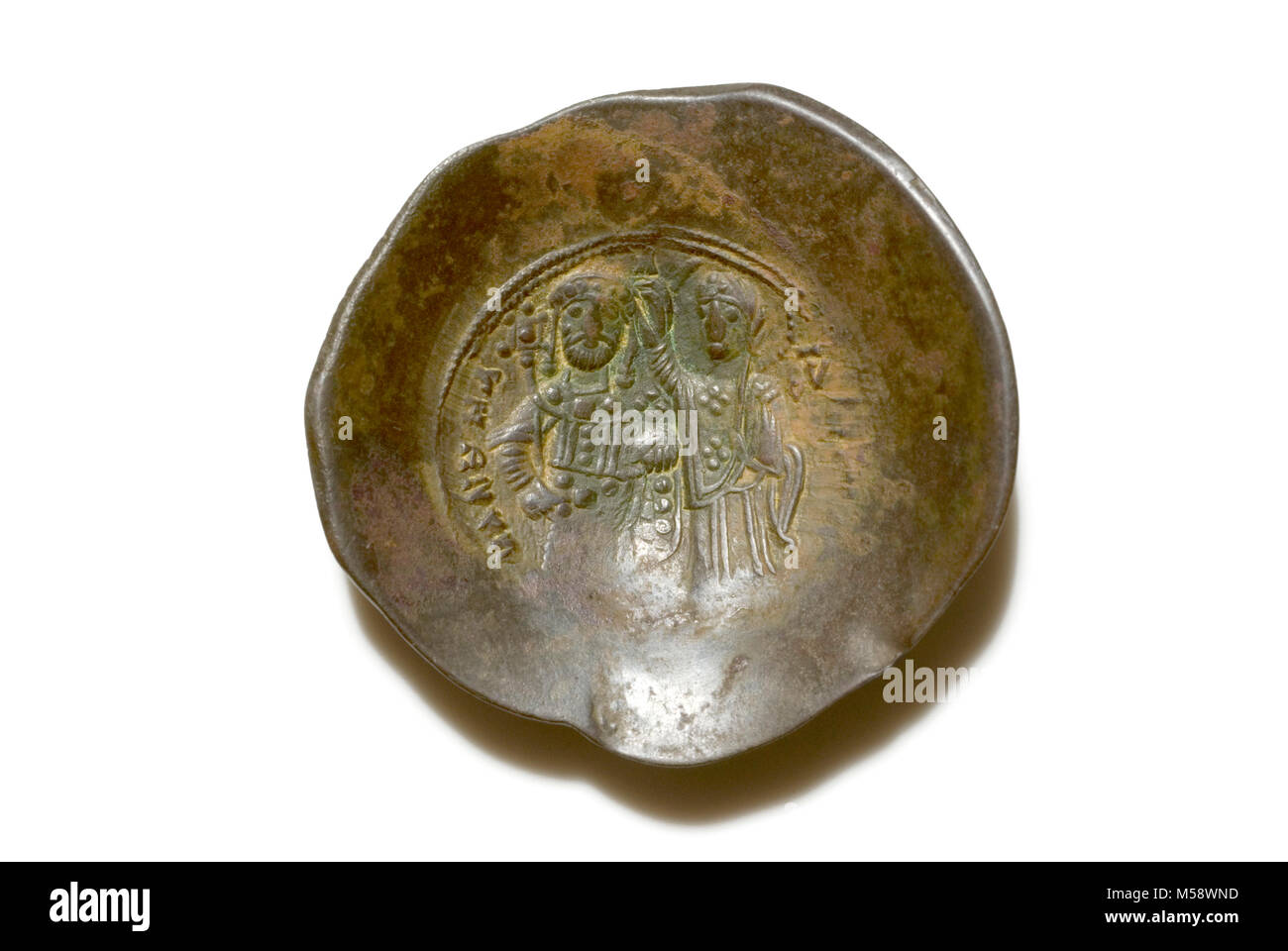 Moneta bizantina di Manuel I Foto Stock