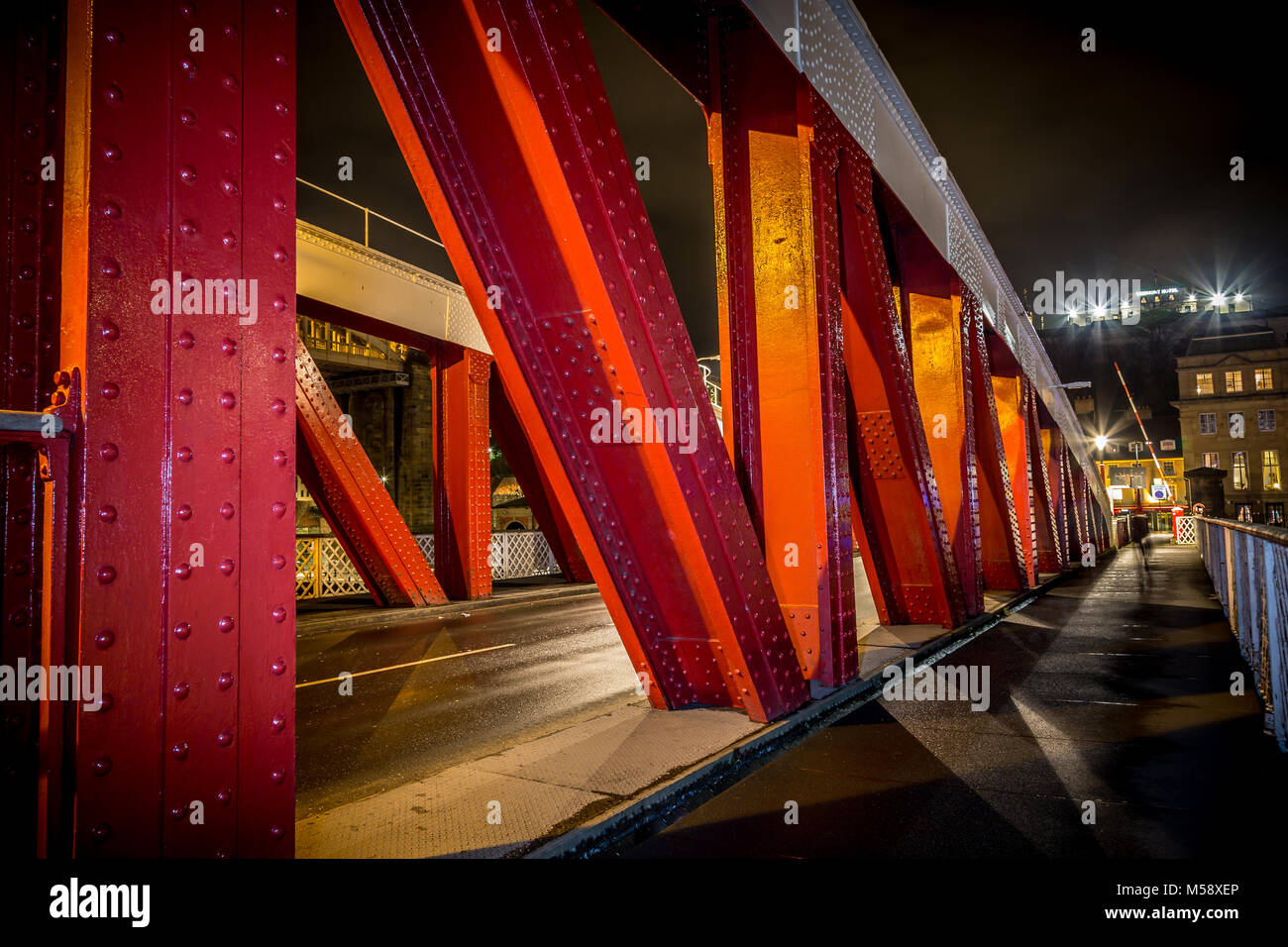 Newcastle upon Tyne, Quayside di notte. Foto Stock