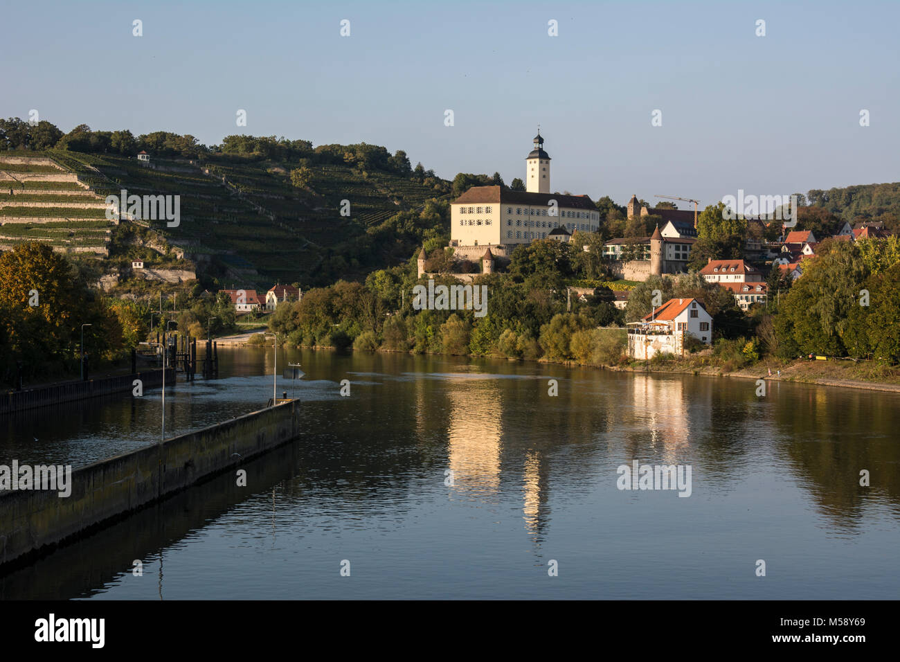 Schloss Horneck, Gundelsheim, Baden-Württemberg, Deutschland, Europa Foto Stock