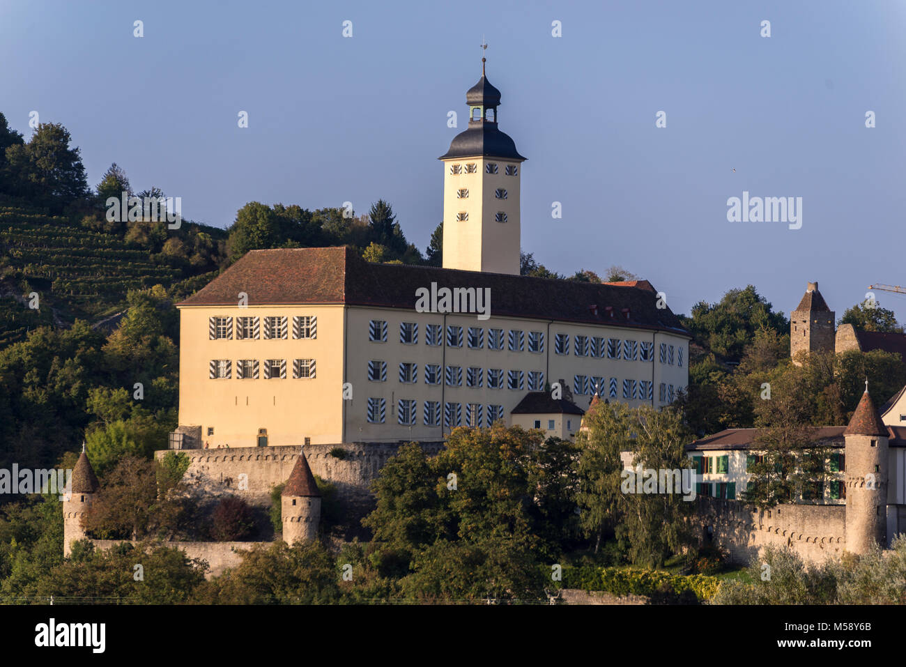 Schloss Horneck, Gundelsheim, Baden-Württemberg, Deutschland, Europa Foto Stock