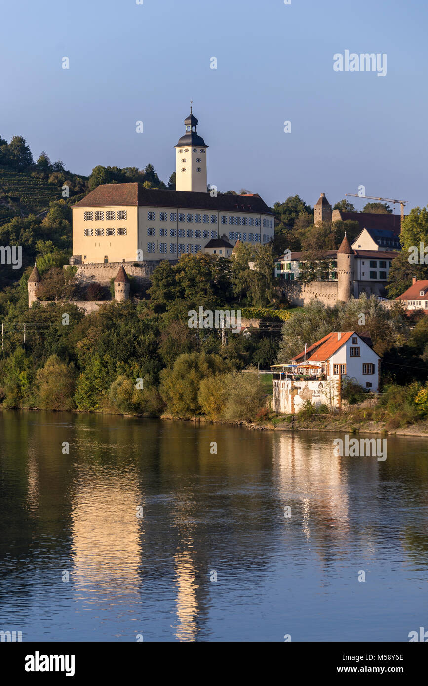 Schloss Horneck, Gundelsheim, Baden-Württemberg, Deutschland, Europa Foto Stock