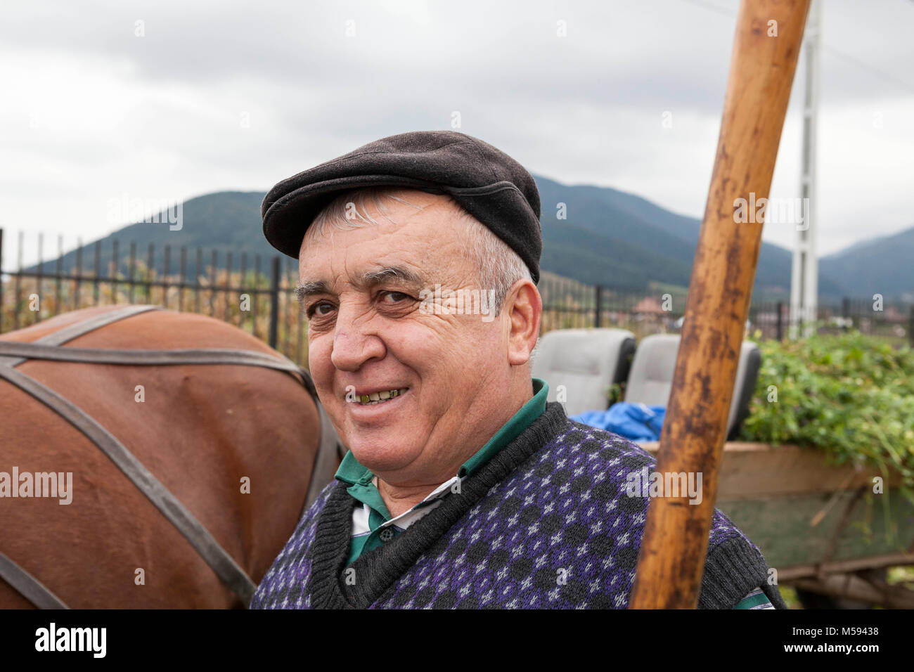 Il rumeno salariato agricolo Foto Stock