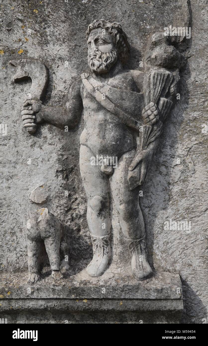 Santa Maria Capua Vetere, una cittadina vicino a Napoli e Caserta (Campania, Italia): l'Anfiteatro Romano, la seconda più grande d'Italia Foto Stock