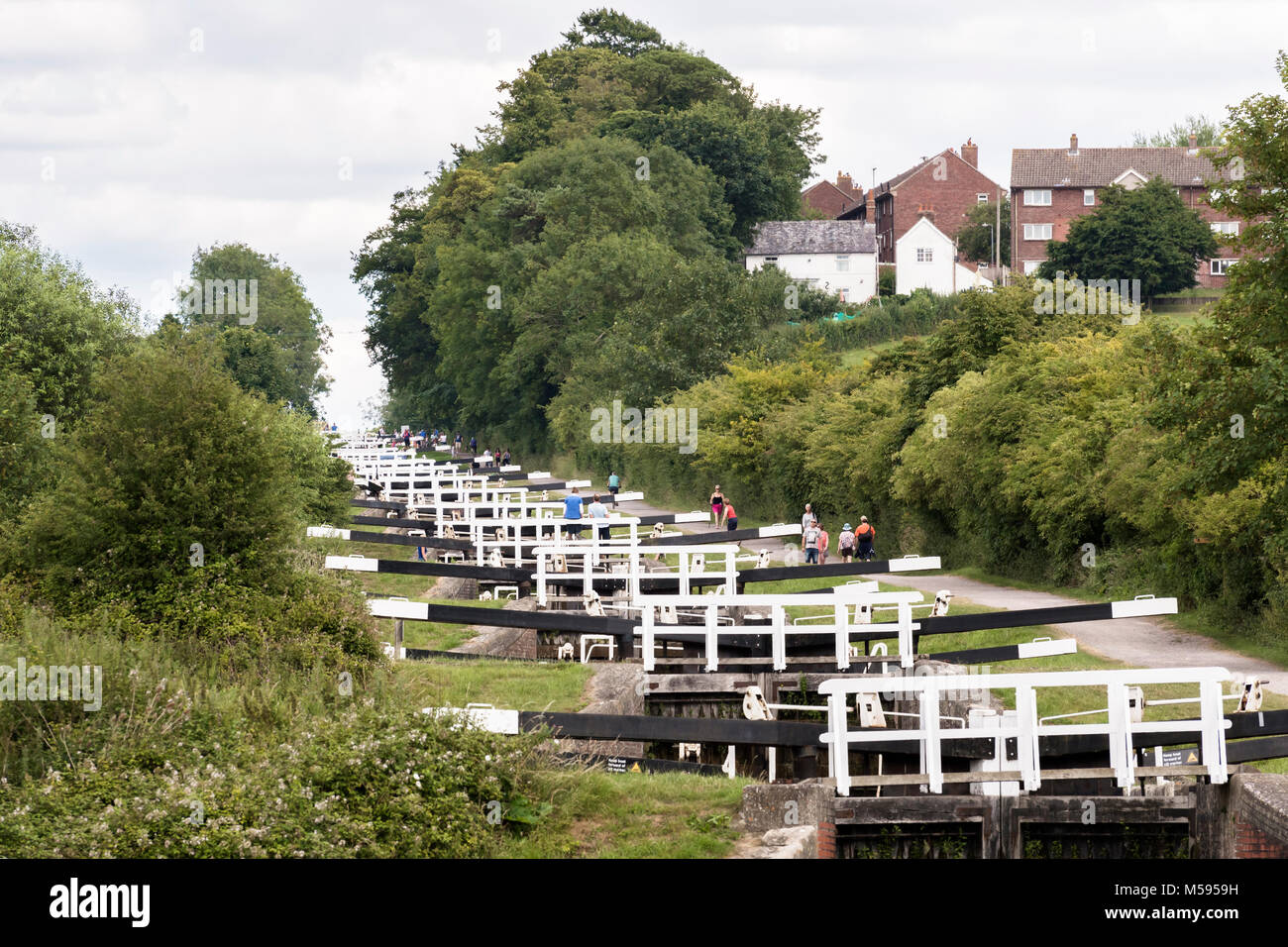 La collina di Caen si blocca, Wiltshire, Regno Unito Foto Stock