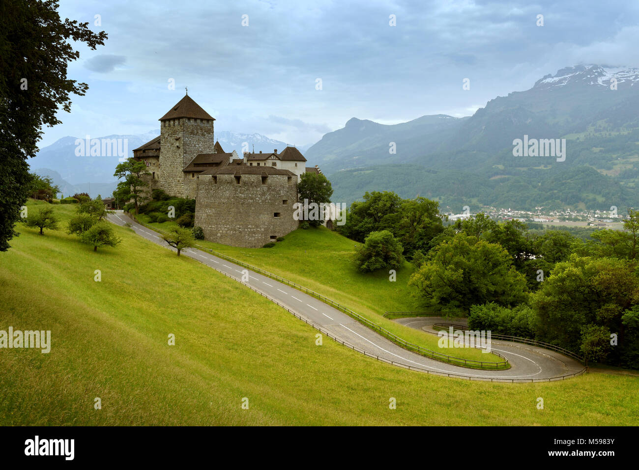 Vaduz, Liechtenstein. Questo castello è il palazzo e la residenza ufficiale del Principe del Liechtenstein Foto Stock