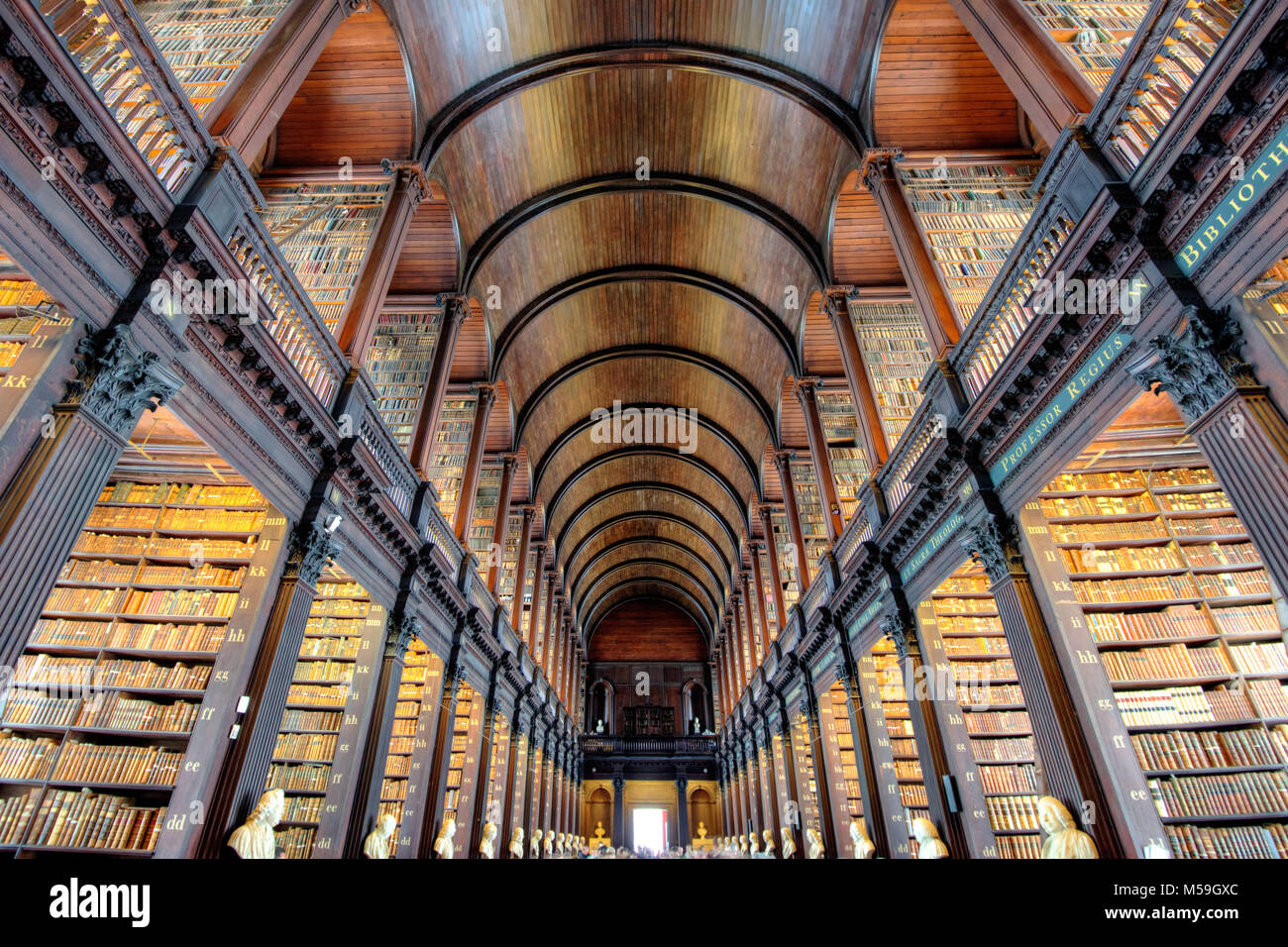Biblioteca del Trinity College, Irlanda Foto Stock