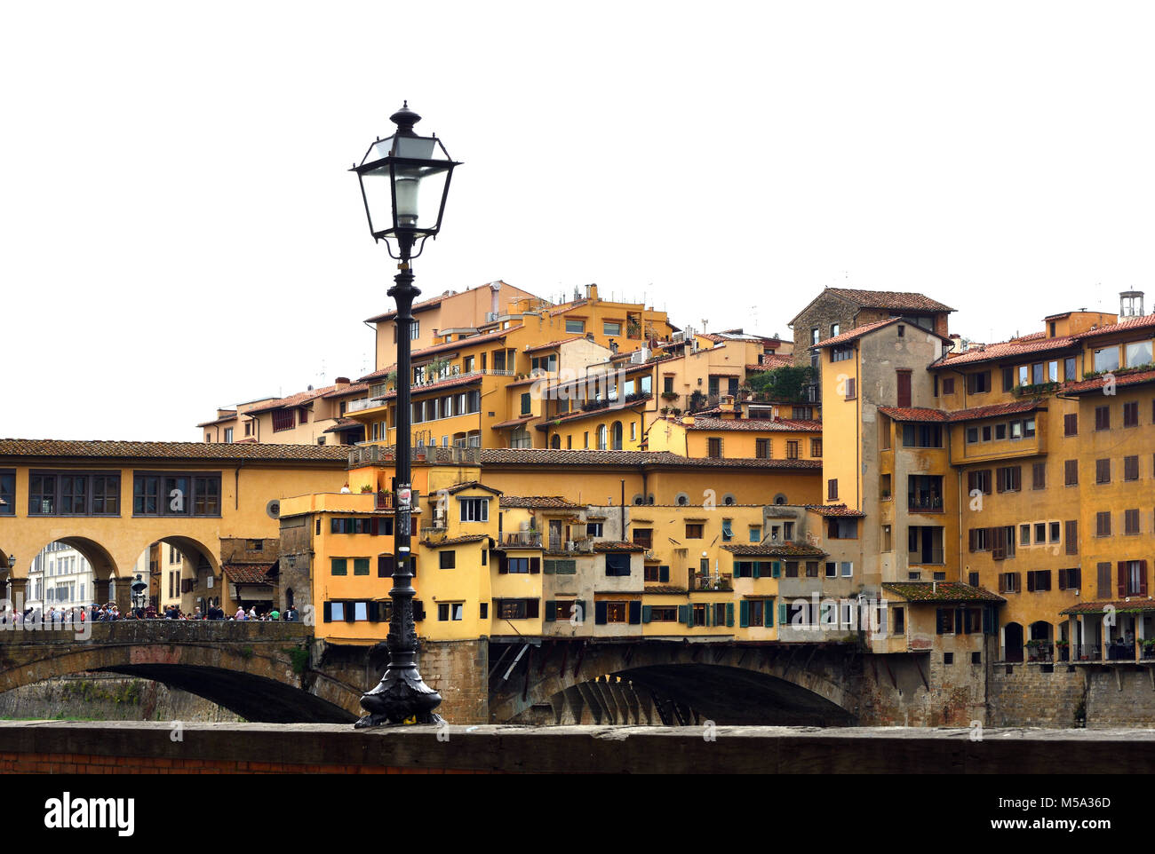 Ponte Vecchio ponte sul fiume Arno a Firenze - Italia. Foto Stock