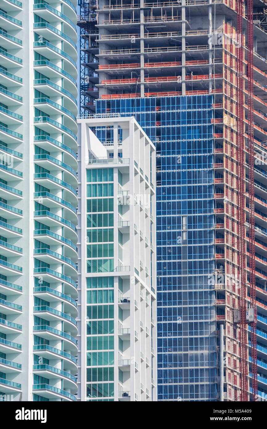 Miami Florida, Biscayne Boulevard, grattacieli grattacieli edifici condominio condomini condomini residenze residenziali apar Foto Stock