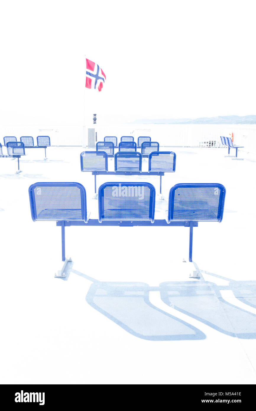 Norvegia, traghetto da Bognes per Lodingen Foto Stock