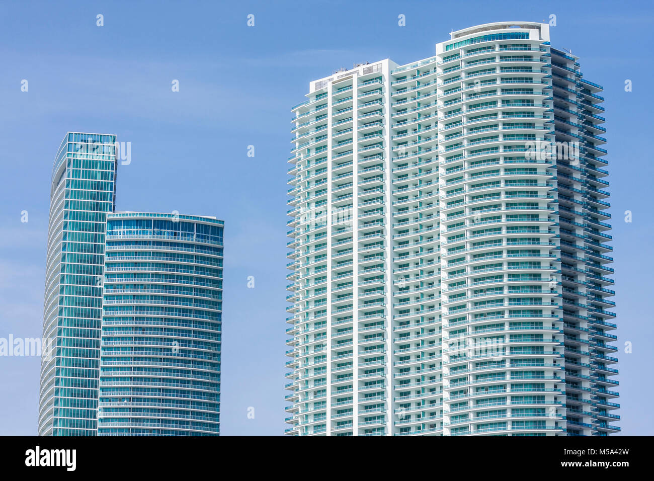 Miami Florida, Biscayne Boulevard, grattacieli grattacieli edifici condominio condomini condomini residenze residenziali apar Foto Stock