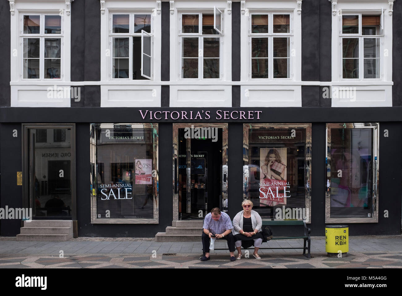 Danimarca, Copenaghen, città vecchia, Victoria's Secret shop Foto Stock