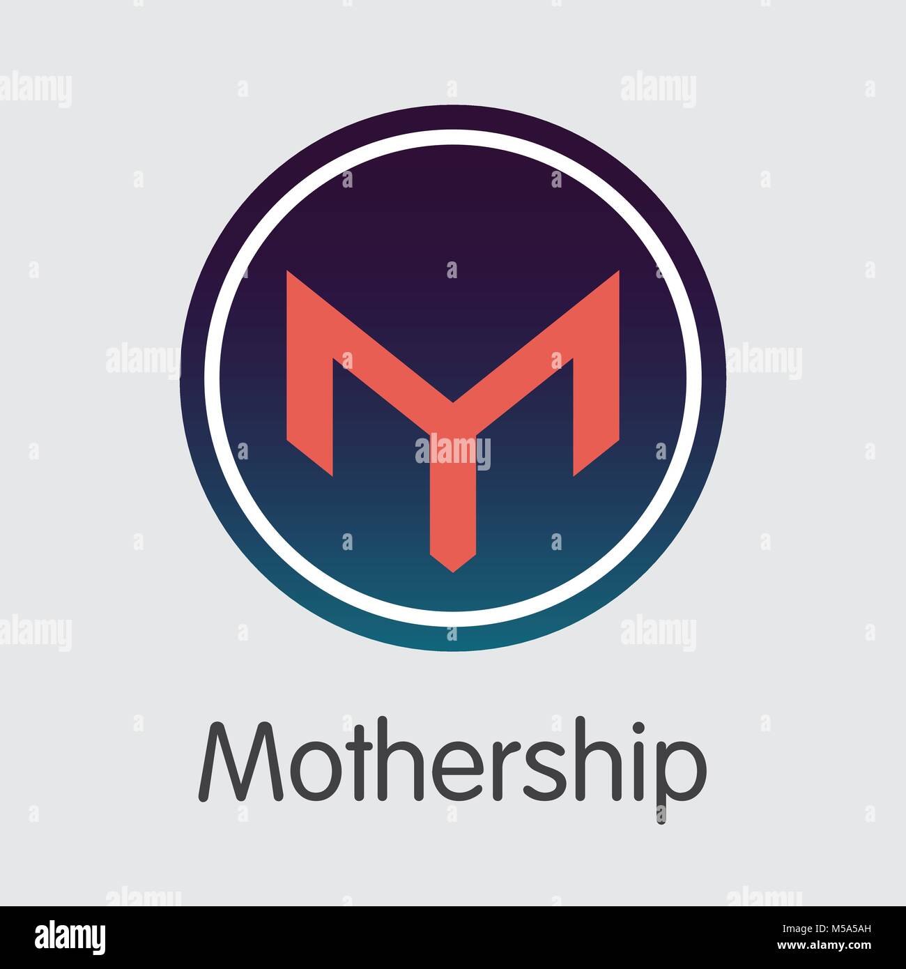 Mothership - moneta virtuale moneta illustrazione. Illustrazione Vettoriale