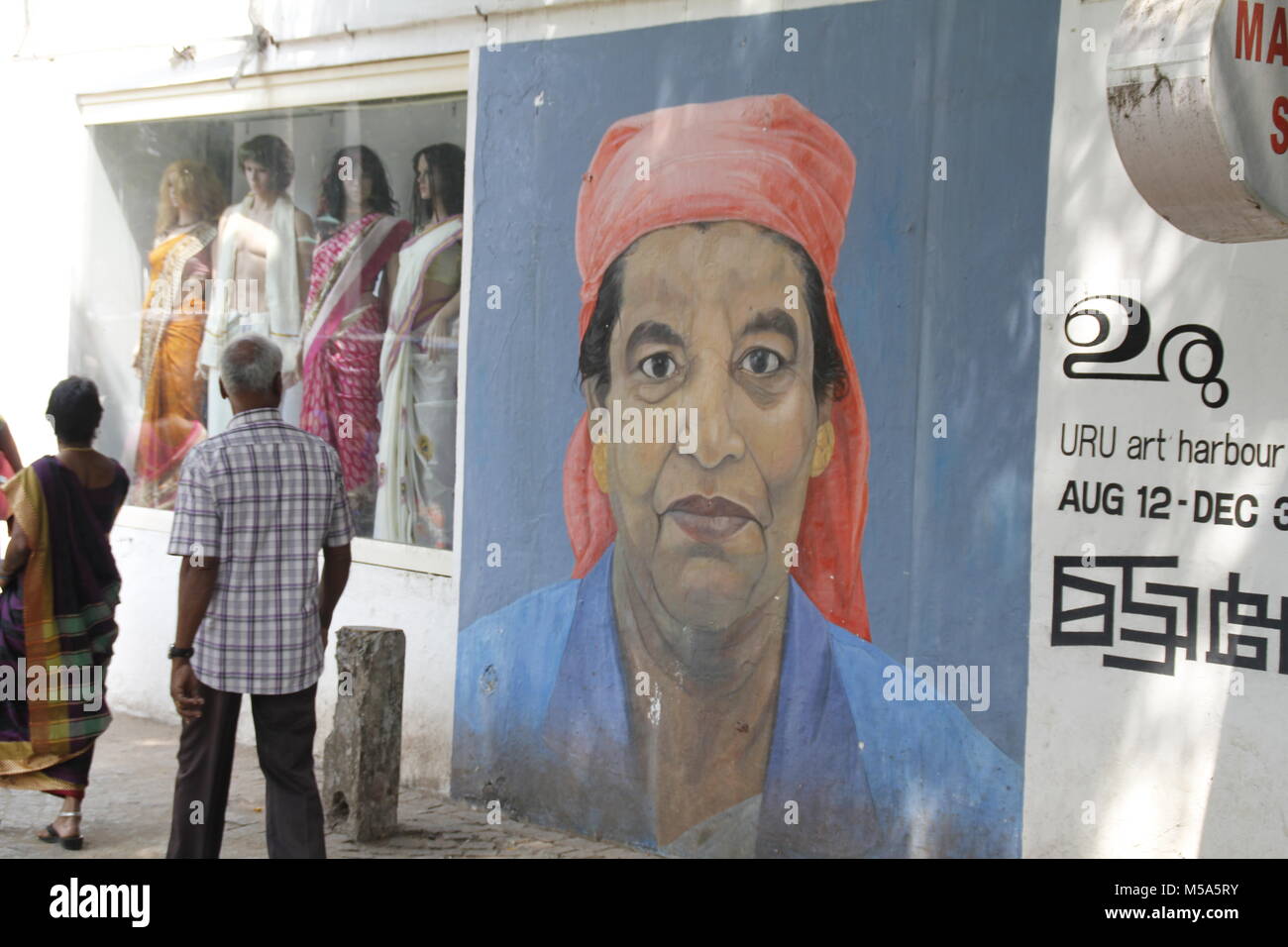 Arte di strada fort Kochi Foto Stock