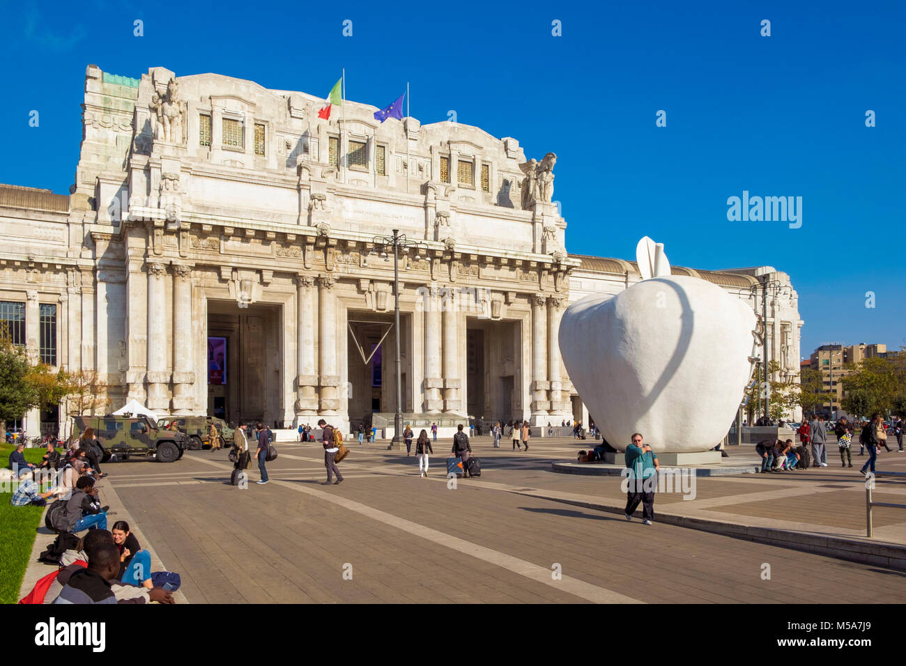 La Stazione Ferroviaria Centrale, Milano Centrale, Milano, Italia Foto Stock