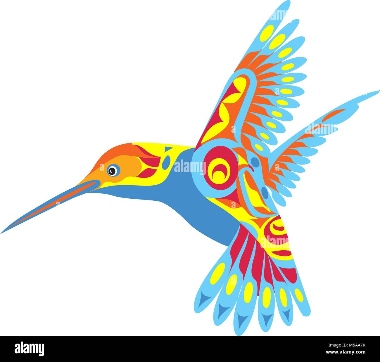 Un Hummingbird stilizzati Illustrazione Vettoriale