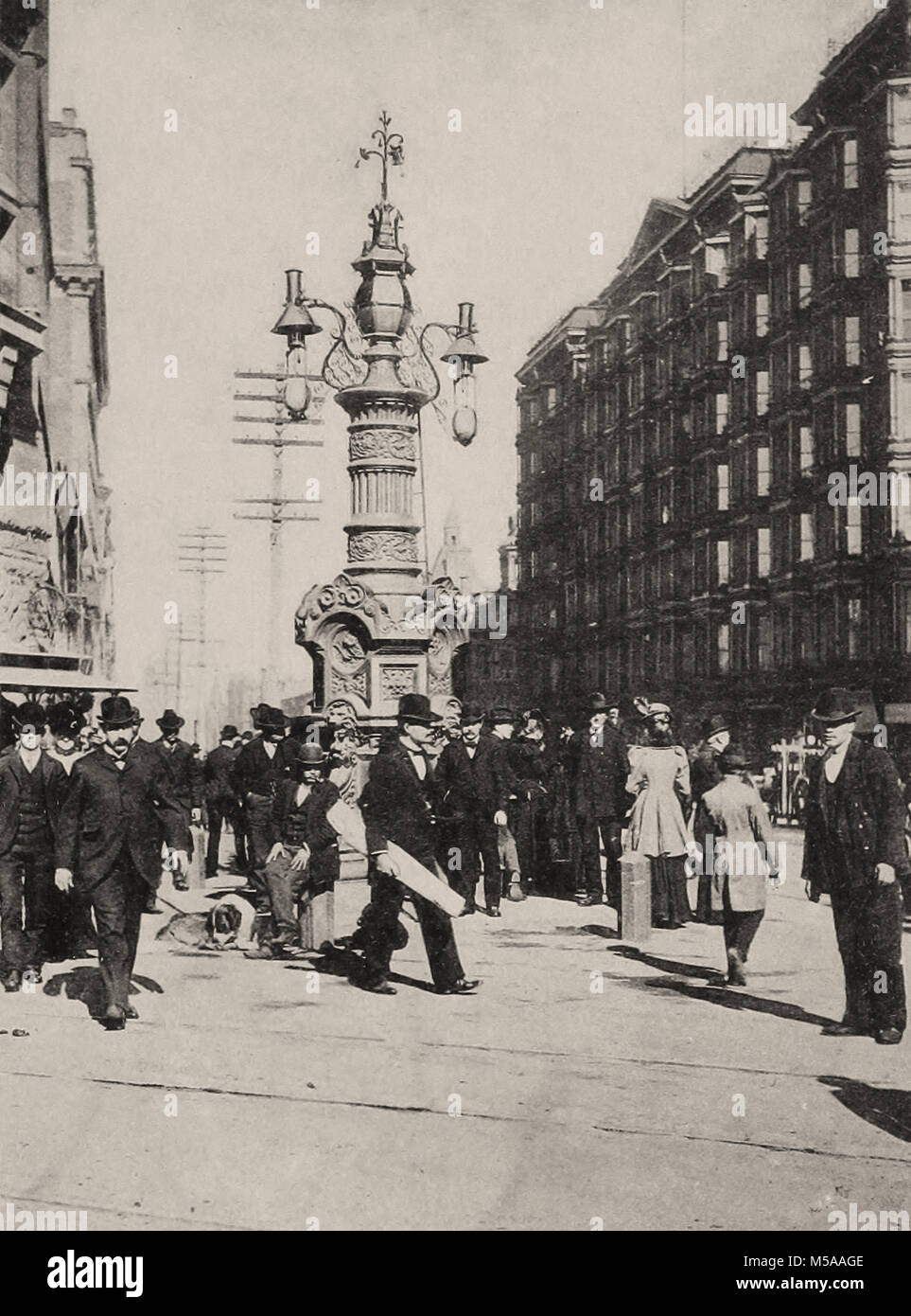 Sacco di fontana - San Francisco nel 1900 - Fotografia Vintage Foto Stock