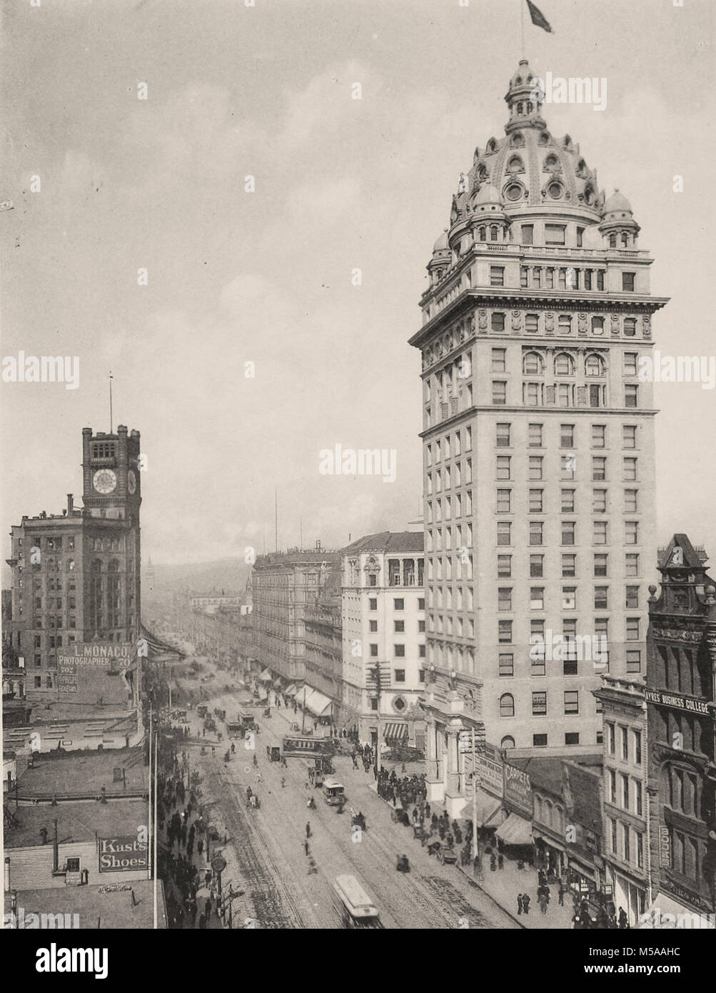MARKET STREET - San Francisco nel 1900 - Fotografia Vintage Foto Stock